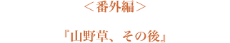 ＜番外編＞『山野草、その後』